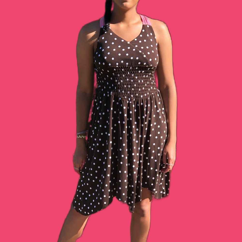 Spring Dress Polka Dot Dress Halter Dress